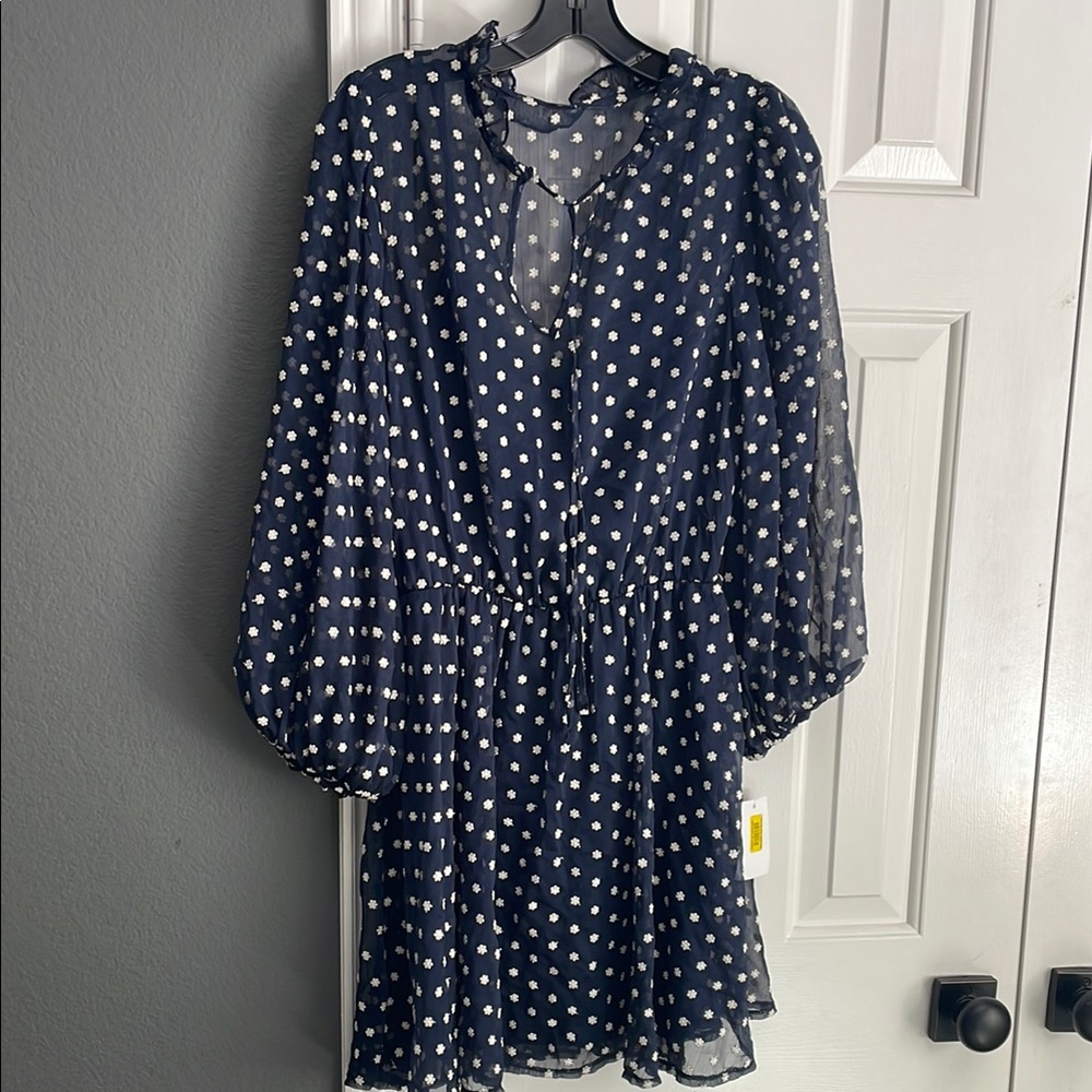 B Darlin Navy Polka Dot Mini Dress